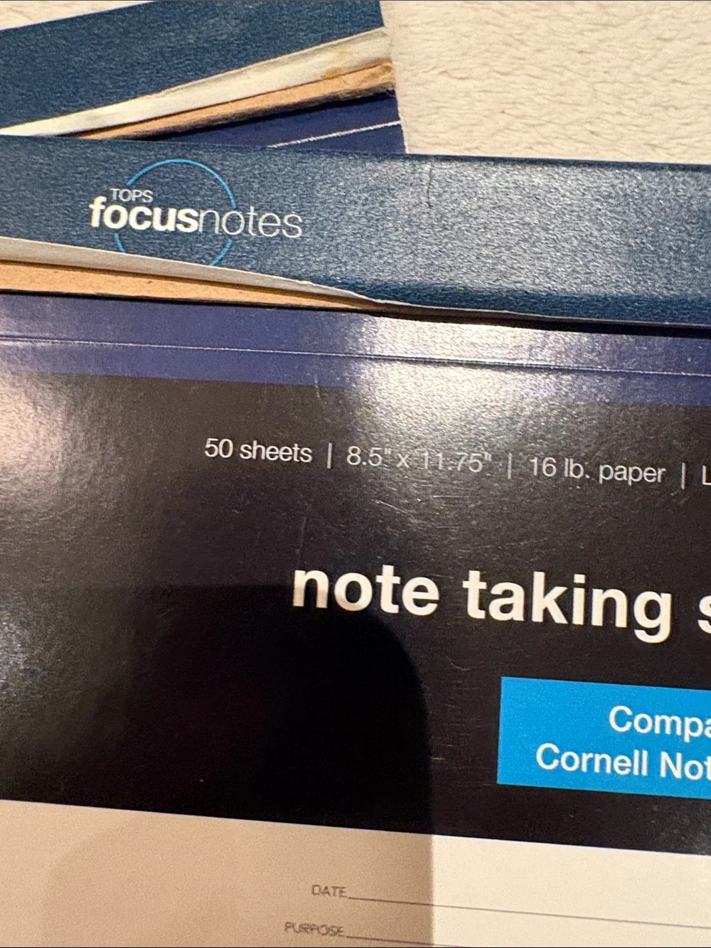 Focus Notes: 2 loose leaf 100 pages, 2 50-page notepads